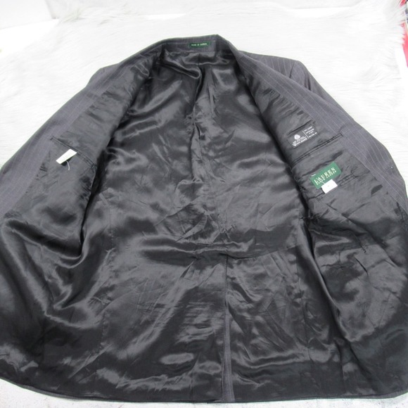 LAUREN RALPH LAUREN Gray Pinstripe Wool Blazer Suit Jacket Mens Size 42L - Picture 9 of 12